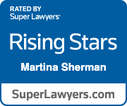 Martina Sheram 2023 Superlawyer Rising Star badge